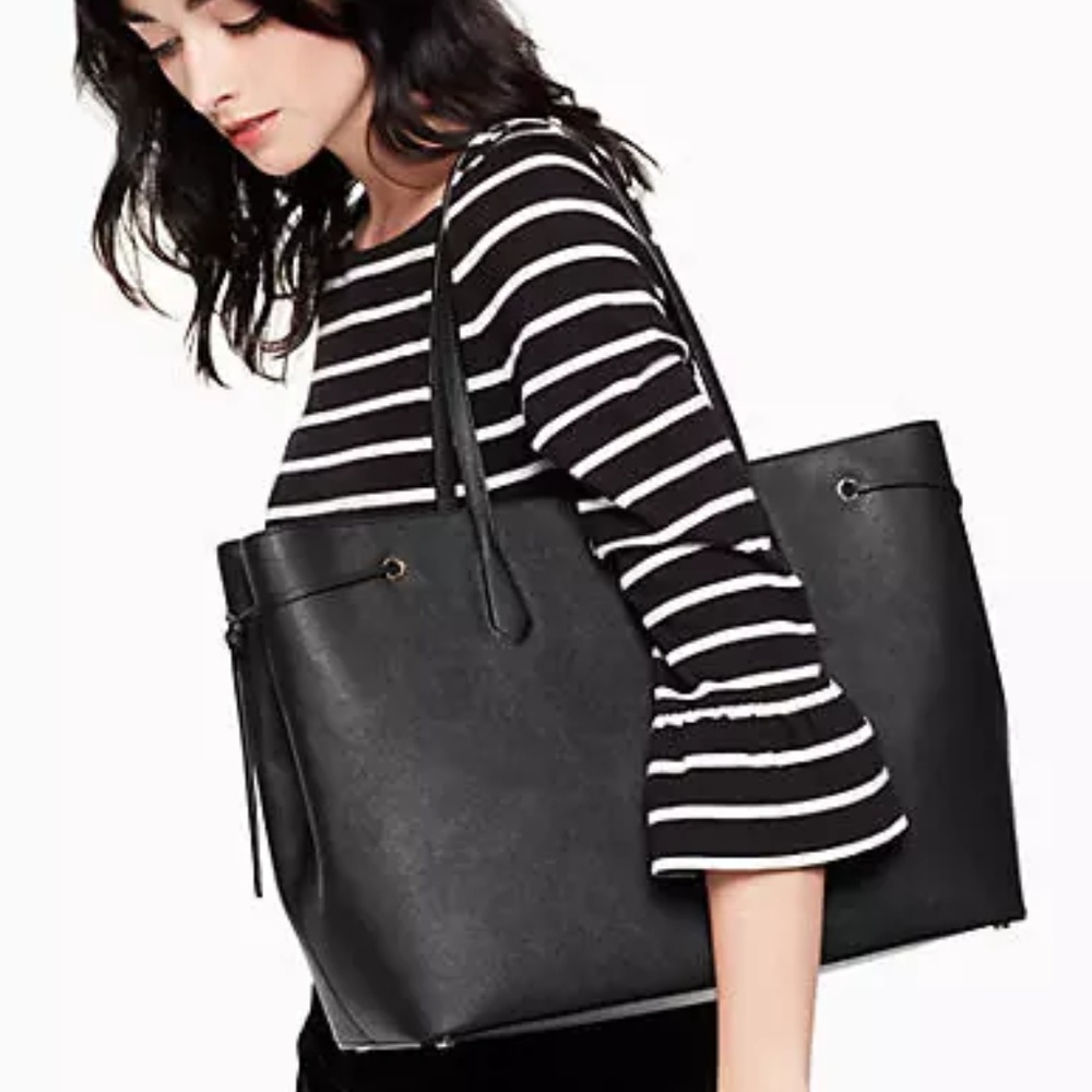 NWT kate spade black laurel way ari tote bag